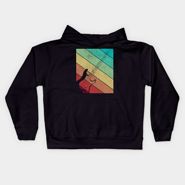 Vintage Electric Guitars Kids Hoodie by Vector Deluxe